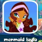 Категорія   Ігри для дівчаток   - Оригінальна назва Mermaid Layla   Красуня Лейла, одна з фей клубу   Вінкс   перетворилася в русалку і подорожує в морських глибинах