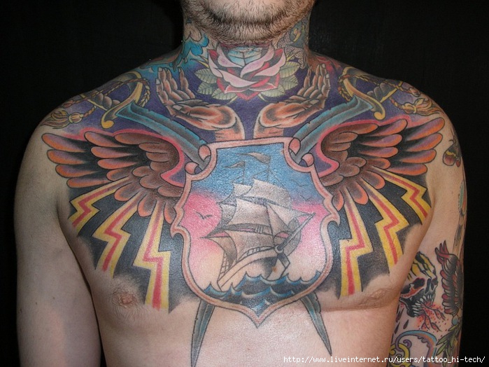 Чоловічі татуювання на грудях   , Втім, мають значну історію