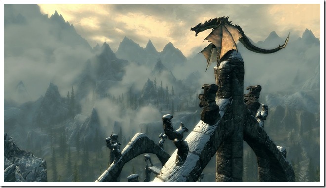 Ось відео геймплея Скайріма і кілька скроневої з драконами: